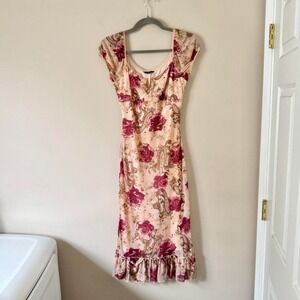 Y2K Pink Floral Fairy Dress